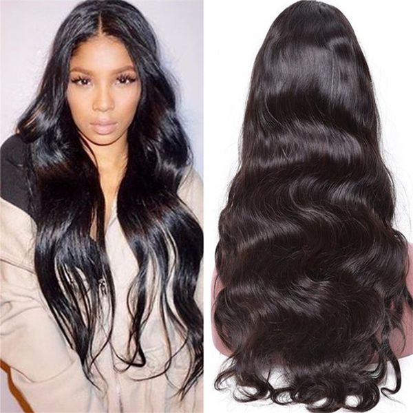 

Full lace wig tocking human hair wig natural color virgin european hair body wave lace front wig hipping