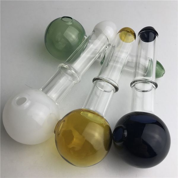 Xxl Glasölbrennerrohr mit 40 mm 40 mm großer Schüssel dicker Pyrex farbenfrohe Filterspitzen billige Handrohre zum Rauchen