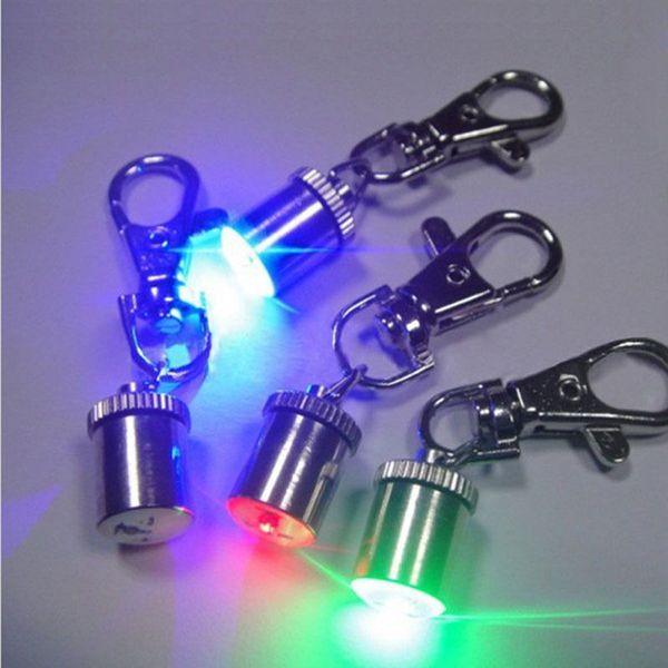 

1Pc Cute Keychain Style Safety Flashing LED Light Pet Dog Collar Signal lamp Pendant Charms Pets Accessories