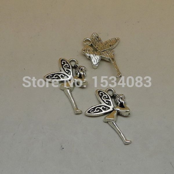 

wholesale- fashion style 10pcs/lot 23x14mm antique silver butterfly fairy charm bracelet necklace for women jewelry, Bronze;silver