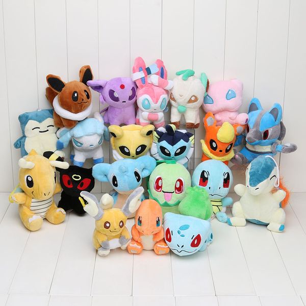 

20pcs/set Anime Eevee 20 Different style pocket Plush Character Soft Toy Stuffed Animal Collectible Doll New in Bag