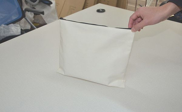 30*24 cm weiße Baumwoll -Leinwand Kosmetikbeutel DIY Frauen leere einfache Reißverschluss Make -up -Tasche Telefon Clutch Bag Geschenkorganisator Hüllen