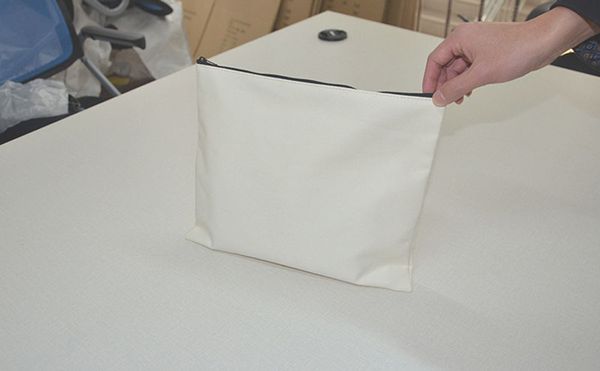 

30*24cm white cotton canvas cosmetic bags diy women blank plain zipper makeup bag phone clutch bag gift organizer cases