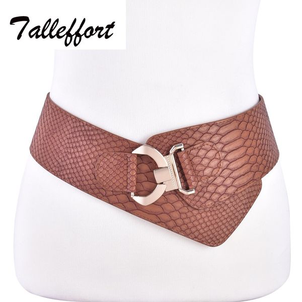 

wholesale- talleffort women's fashion elastic waist belt cinch, Black;brown