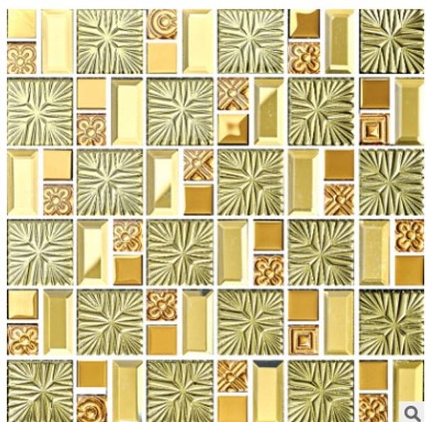 

2017 горячей продажи мозаики покрытие стеклянной мозаики тв фоне стены золотой слиток вход ресторан европейская мозаика