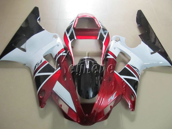 Kit carenatura moto di alta qualità per Yamaha YZFR1 2000 2001 carenatura nero bianco rosso YZF R1 00 01 IT15