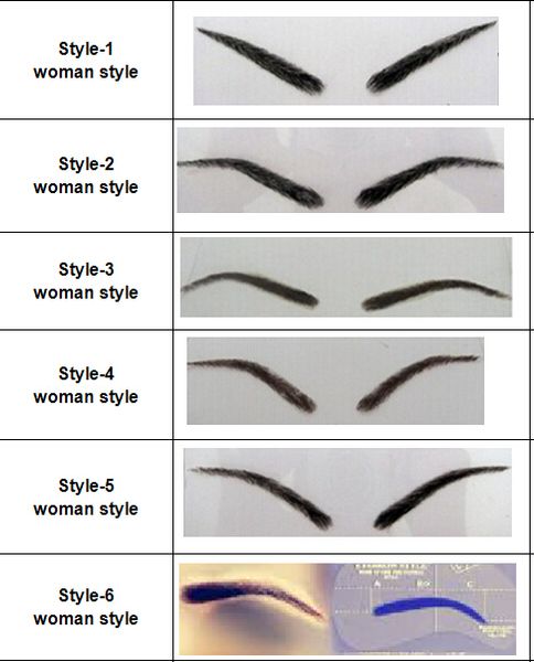 

wholesale- 2 paris/lot dark brown color hand made human hair eyebrow wigs