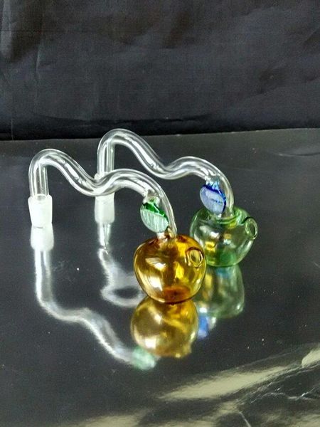 Farbe Apfelkocher Glas Bongs Accessoires Glas Rauchrohre farbenfrohe Mini Multi-Farben Handrohre Best Löffel Glas Glas