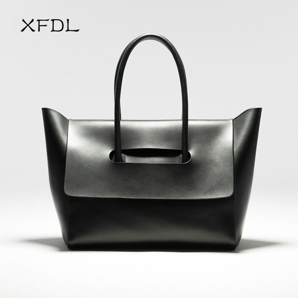

xfdl european and american fashion leather handbags genuine leather handbag dumplings type clad cover type handbag tote