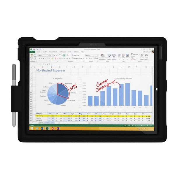 

mingshore new surface pro 4 case kid friendly silicone shock proof rugged cover pro 3 protective tablet sleeve with stylus holder