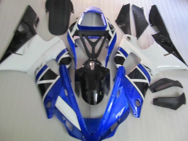 Новые горячие части тела обтекатель комплект для Yamaha YZF R1 2000 2001 белый синий черный обтекатели комплект YZFR1 00 01 OT30