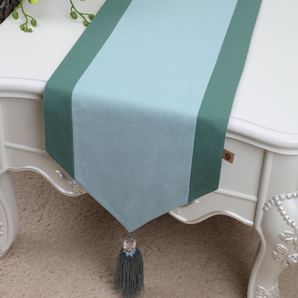 

новый дополнительный длинный лоскутное роскошный бегун стол хлопок белье современные кисточкой чай скатерть мода простой обеденный стол защи