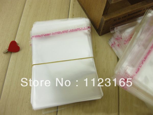 200 sacs à bonbons en plastique autocollant transparent avec joint plastique