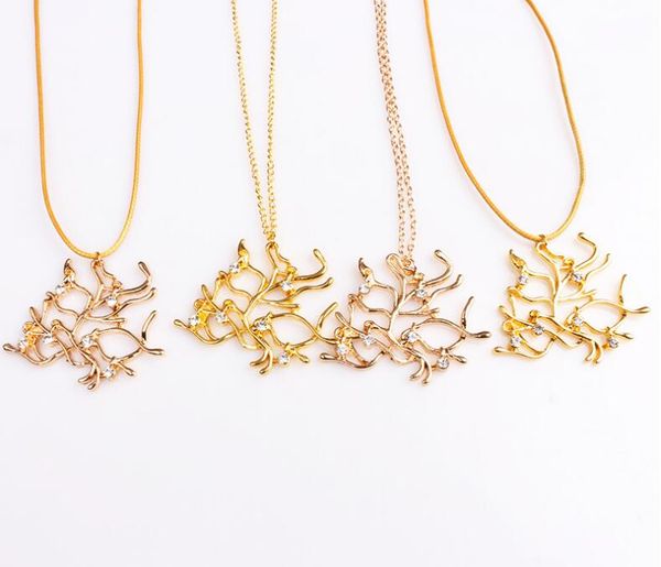 

gift explosive gold rose tree small tree pendant necklace jewelry n603 (with chain) mix order 20 pieces a lot, Silver