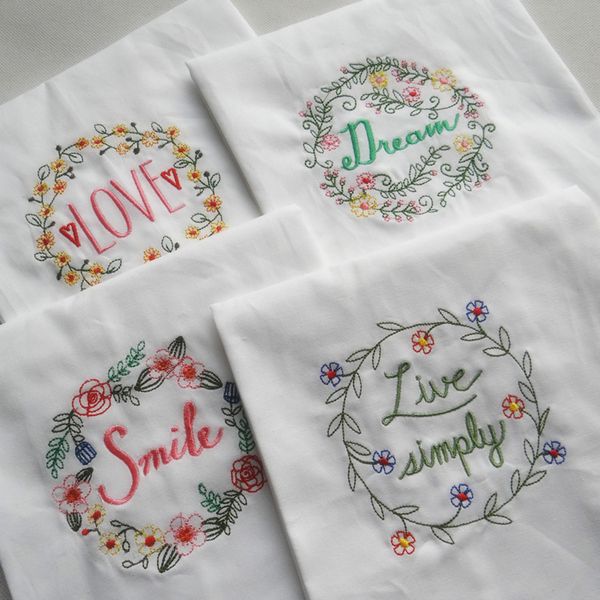 

lint-super-absorbent good embroidering wine napkin high-end household cloth napkin 45 * 70cm