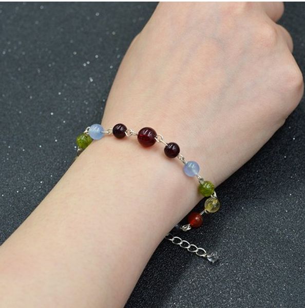 

yoga bracelets yoga gift for girls chakra balancing pendant yoga bracelets 7 color crystal wrap bracelets, Golden;silver
