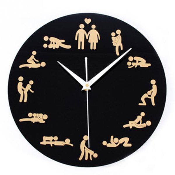 

wholesale-2016 new modern clock novelty silent wall clock for wedding lover sexual culture wall watches home decor