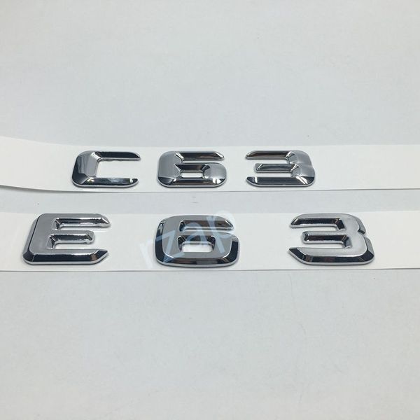 

2016 c63 e63 letters chrome car styling refitting trunk logo model emblem mark sticker for benz sport quality