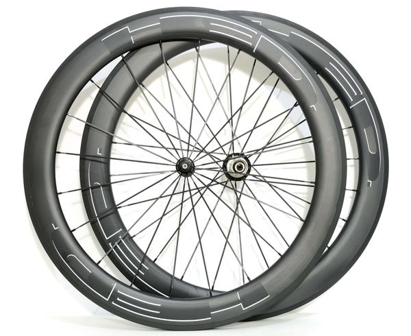 

700c 60mm depth carbon wheelset road bicycle clincher/tubular 25mm width carbon wheels u-shape rim ud matte finish with r36 hubs