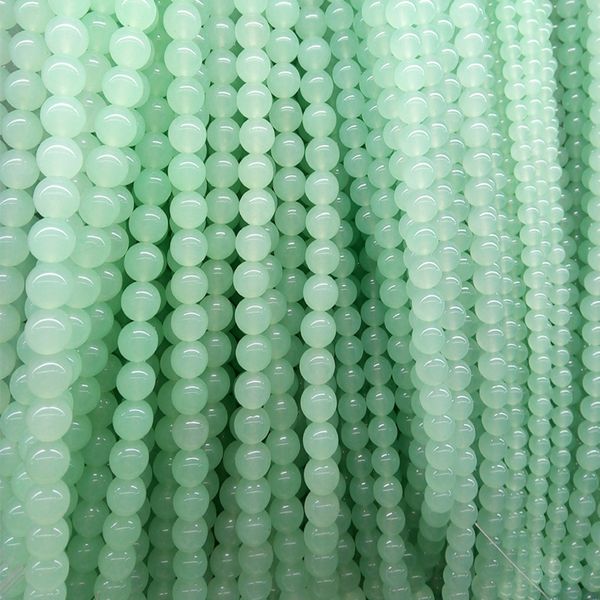 

green stone beads 15" strand 6 8 10mm craft material diy beads for jewelry making barcelet necklace round loose bead natural stone crys, Black