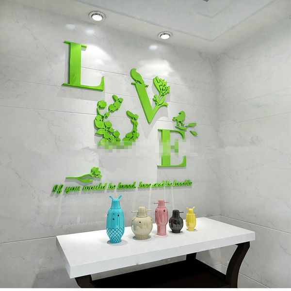 

wholesale- creative warm 3d acrylic stickers three-dimensional wall stickers decorative mirror bedroom living room tv background wall