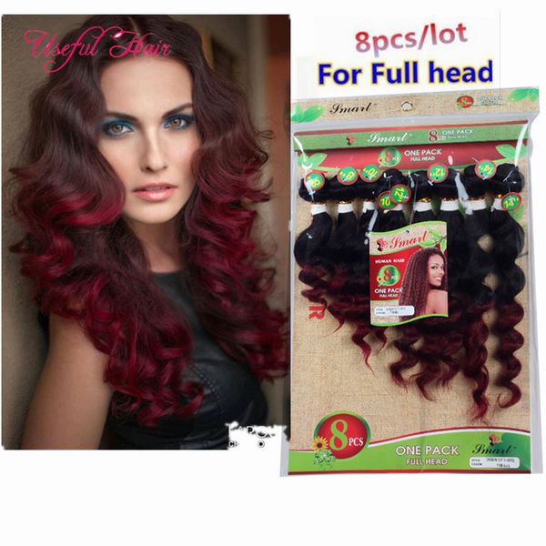 

8pcs/lot human hair extensions brazilian kinky curly hair weaves marley 250g body wave hair weaves,sew in burgundy color weave bundles, Black