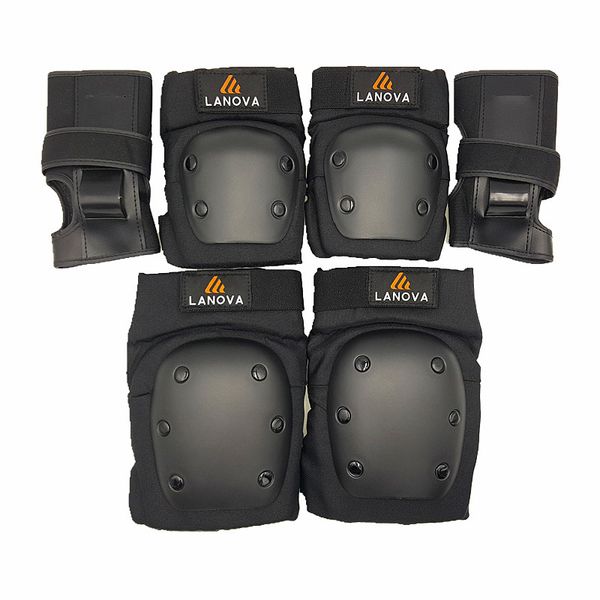 

wholesale- lanova 6pcs/set protective patins set knee pads elbow pads wrist protector protection for scooter cycling roller skating