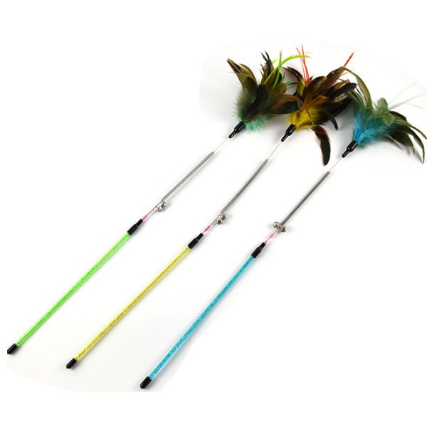 Acheter Livraison Gratuite Top Qualité Printemps Pet Chat Jouet Mignon Conception Oiseau Plume Teaser Baguette En Plastique Jouet Pour Les Chats De