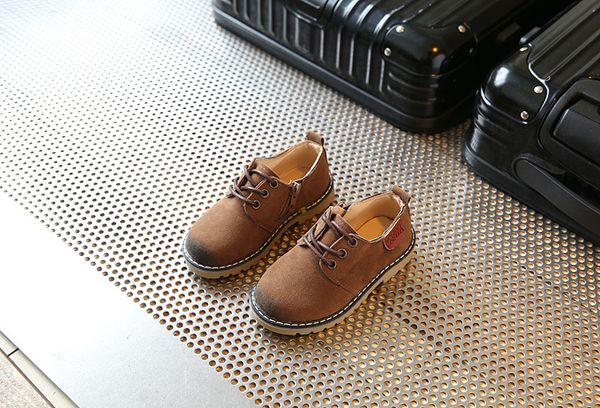 

2017 Children Casual Shoes Child PU Leather Sport Shoes Retro Style Child Kids Vintage Leather Martin Boots Baby Sneakers