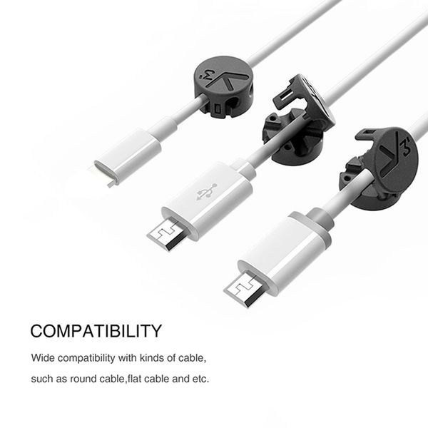 

Bcase TUP 2 Magnetic Cable Clip Magnetometric cable clamp with 3pcs toggle clip USB Charger Line Holder Home Car Cable Winder 100pcs