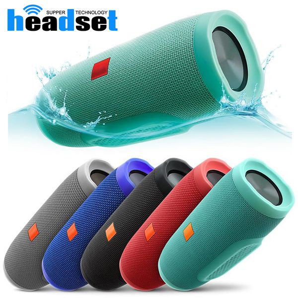 

portable charge Fashion designed waterproof wireless Bluetooth speakers built-in 2400mAh rechargeable battery with package for smartphones