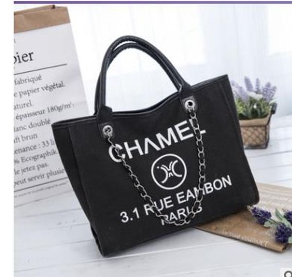 

2017 fa hion the famou fa hion brand name women handbag canva houlder bag chain of large capacity bag