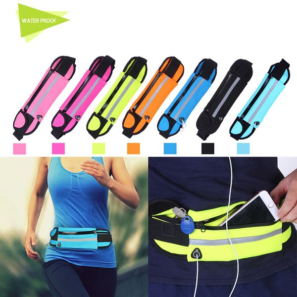 

4-6 inch outdoor sports running fitness women men waist bum bag waterproof pouch cover case for universal phone molle pack