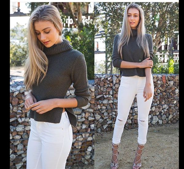 

wholesale- hole ripped skinny high waisted pencil jeans white trousers leggings pants full length plus size for women womans feminina, Blue