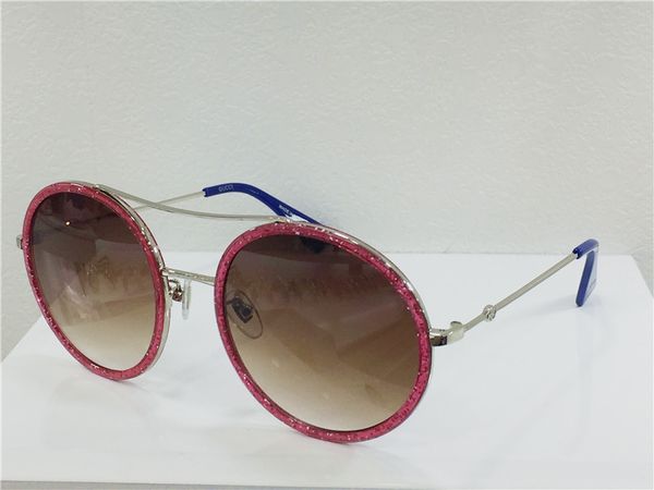 

red/brown oversized women 0061s box round sparkle sunglasses with new sunglasses fashion tbovj, Slivery;brown