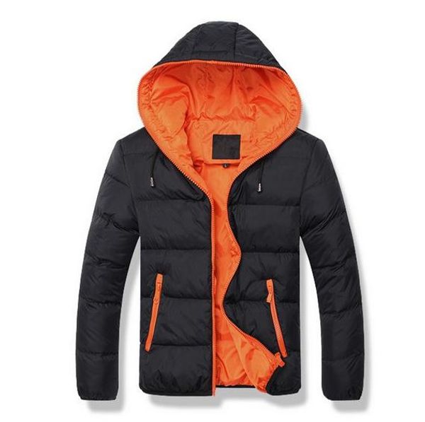 

men's coat winter jacket men cotton blend coats zipper casual thick outwear for men asia clothing male, Black;brown
