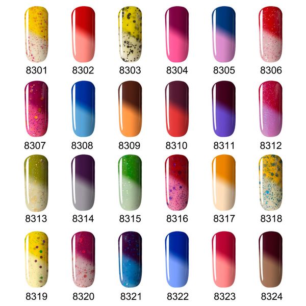 

wholesale- 2016 color uv nail gel polish modelones temperature changing color uv gel polish 7ml thermal chameleon nail enamel gel, Red;pink