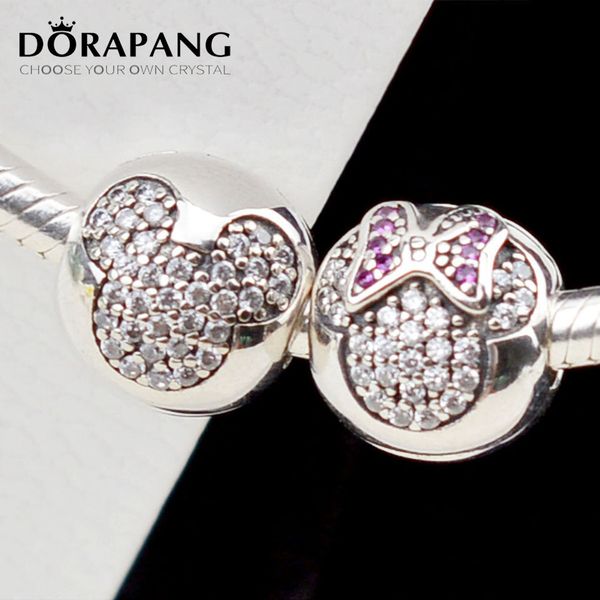 

DORAPANG Jewelry Clip Charms Fits European Bracelet MIQI 925 Sterling Silver Pave Sparking Clip Stopper Beads Charm Women DIY Jewelry 3003