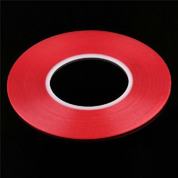 

50pcs transparent clear adhesive transparent double side adhesive tape heat resistant universal cellphone repair sticker red