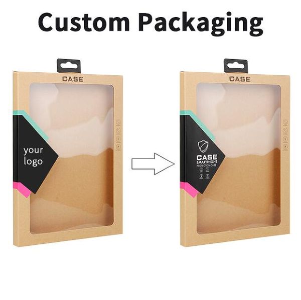 Оптовая OEM настроить крафт-бумаги розничной упаковке коробка для pad 2 3 4 5 mini air 2 Tablet Cover Cases упаковка коробки