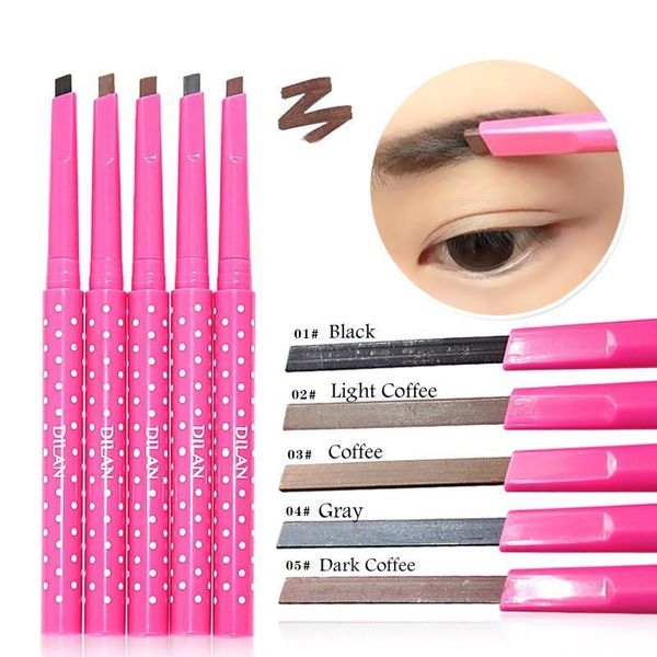 

.2016 new makeup eyebrow enhancers liner pencils waterproof long-lasting pencil automatic rotation square 5 colors 8g 5pcs