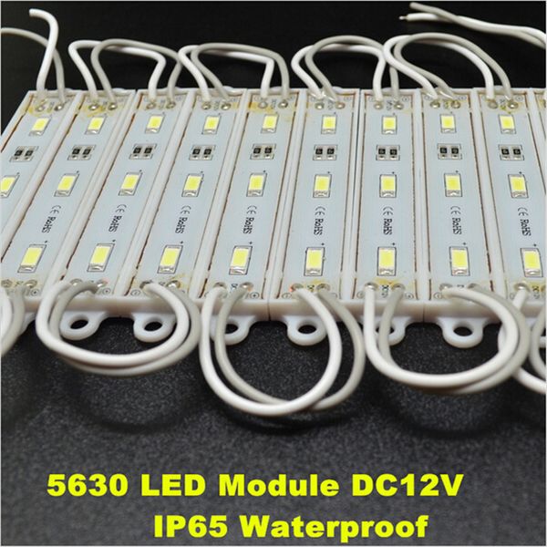 

водонепроницаемый smd 5630 led свет модуля подсветки led модуль белый (6000k) dc12v 1.5w 3 водить 45lm / водить