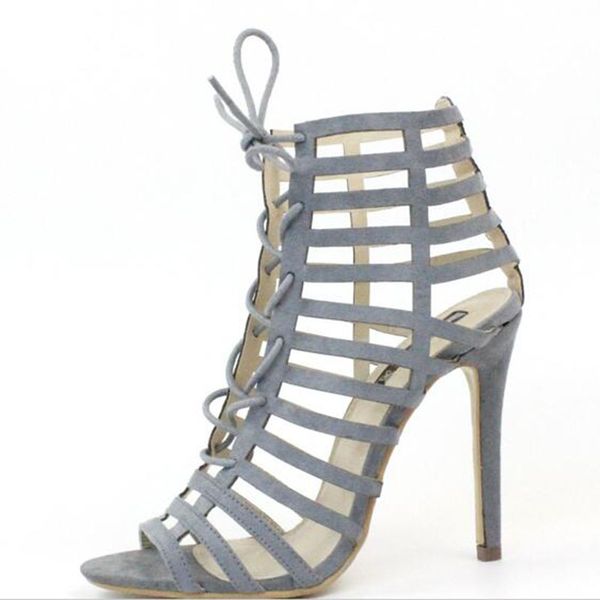 

new arrivals 2017 fashion shallow thin high heels peep toe 11cm high heels gladiator pumps shoes women hollow out summer sandals, Black