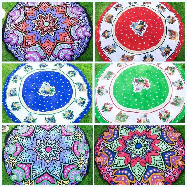 Round Mandala Beach Towel Tapestry Hippy Boho Tablecloth Wrap