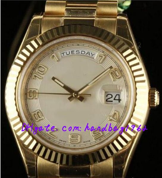 

luxury men day date ii gold watch men mechanical dive mens sapphire crystal 218238 watches, Slivery;brown