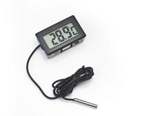 DHL-freies 400PCS LCD-Digital-Thermometer-Sonde Kühlschrank-Gefrierschrank-Thermometer-Thermograph für Kühlschrank -50 ~ 110 Grad mit Kleinkasten