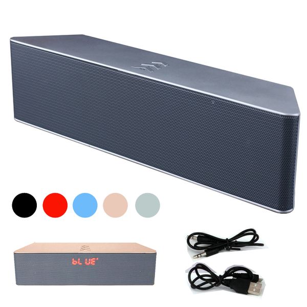 

portable bluetooth speaker super bass subwoofer stereo mini wireless speakers with led display support tf card fm radio