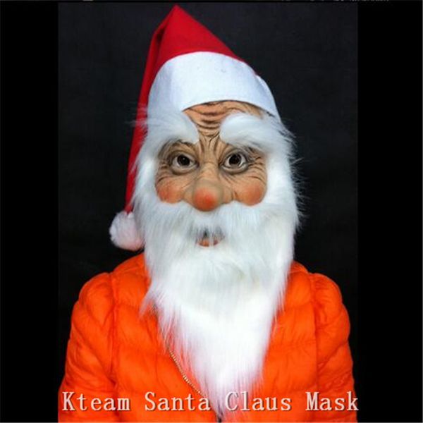 

grade 100% latex santa claus mask costume party funny realistic old man masks christmas party cosplay props fancy dress fun clown mask