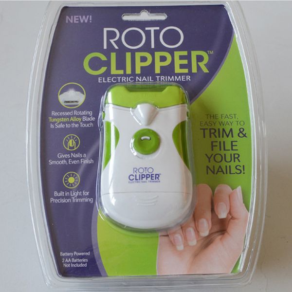 Roto Clipper Prego Elétrica Trimmer Prego Clippers Ferramentas Manicure Verde Profissional de Segurança Rápido e Fácil Dupla Lados Da Arte Do Prego Máquina de Beleza