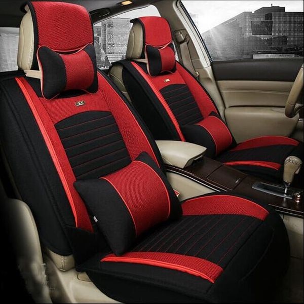 Car Seat Covers Headrest Cushion Car Covers Black Flax Material ... Car Seat Covers Headrest Cushion Car Covers Black Flax Material ...